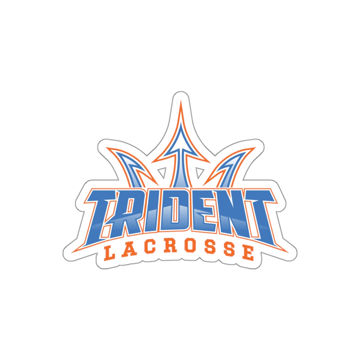 Trident Lacrosse Die-Cut Stickers