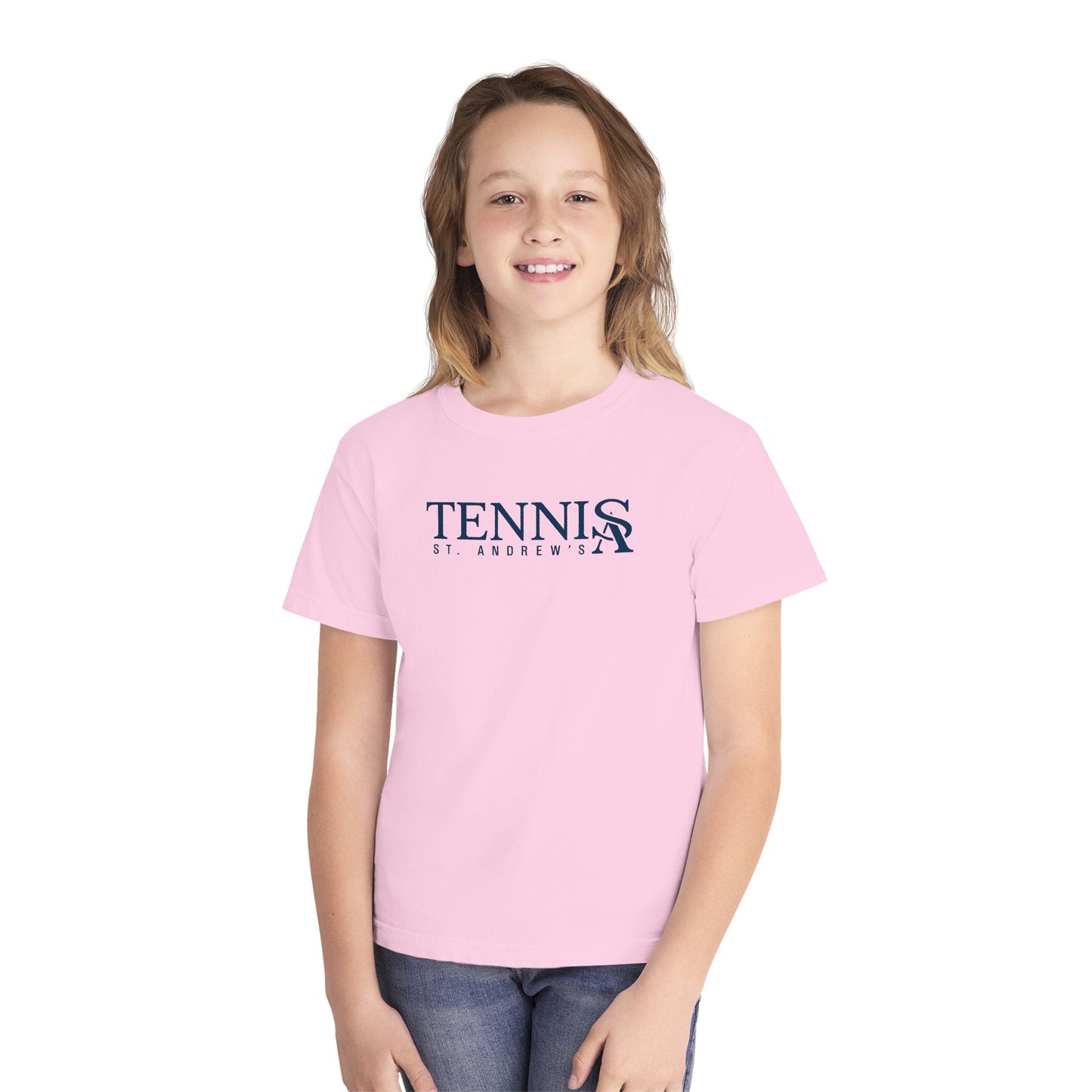 Youth Saints Tennis Comfort Colors Garment Dyed T-Shirt