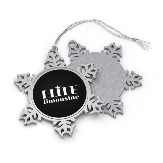 Elite Limo Pewter Snowflake Ornament