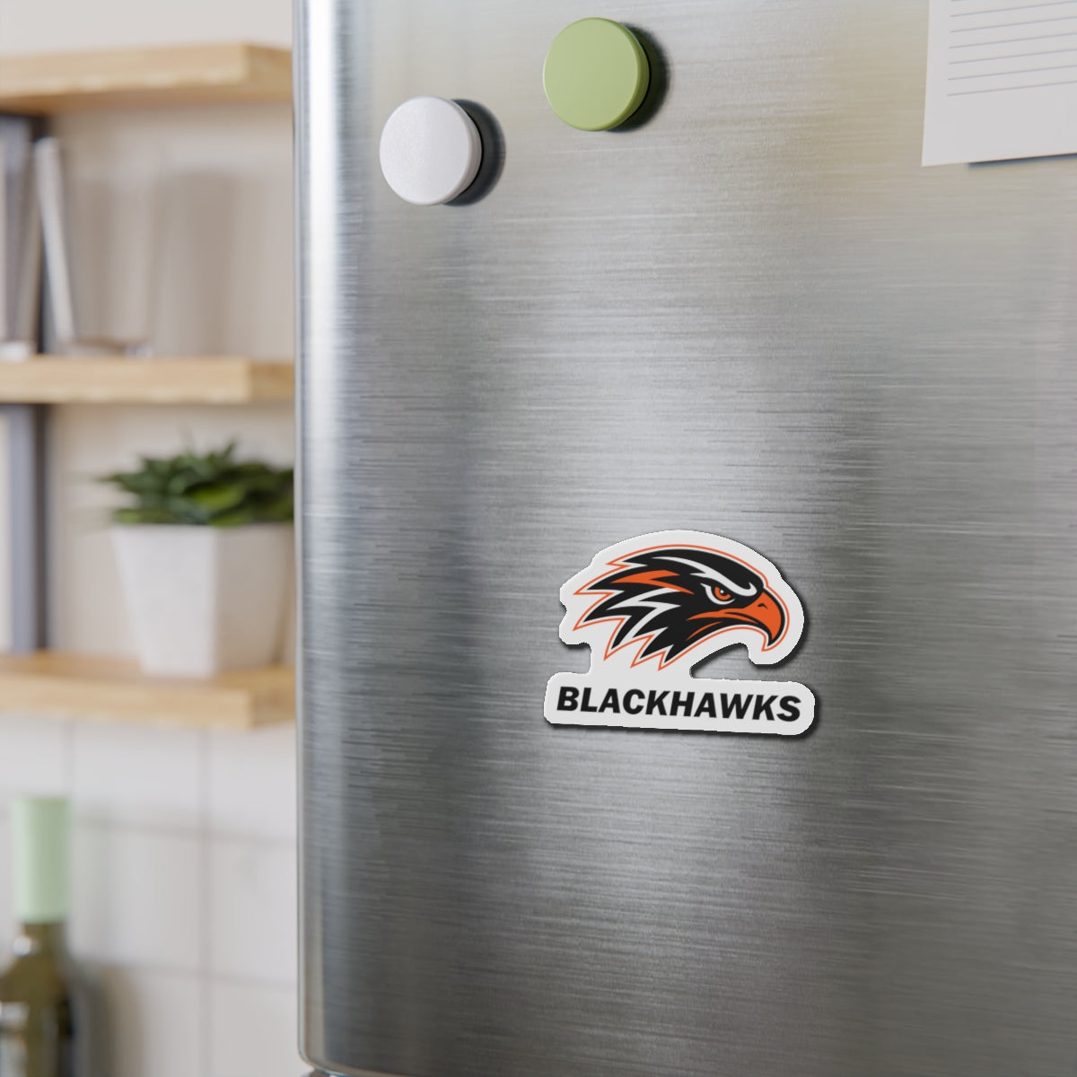 Bloomer Blackhawks Die-Cut Magnet