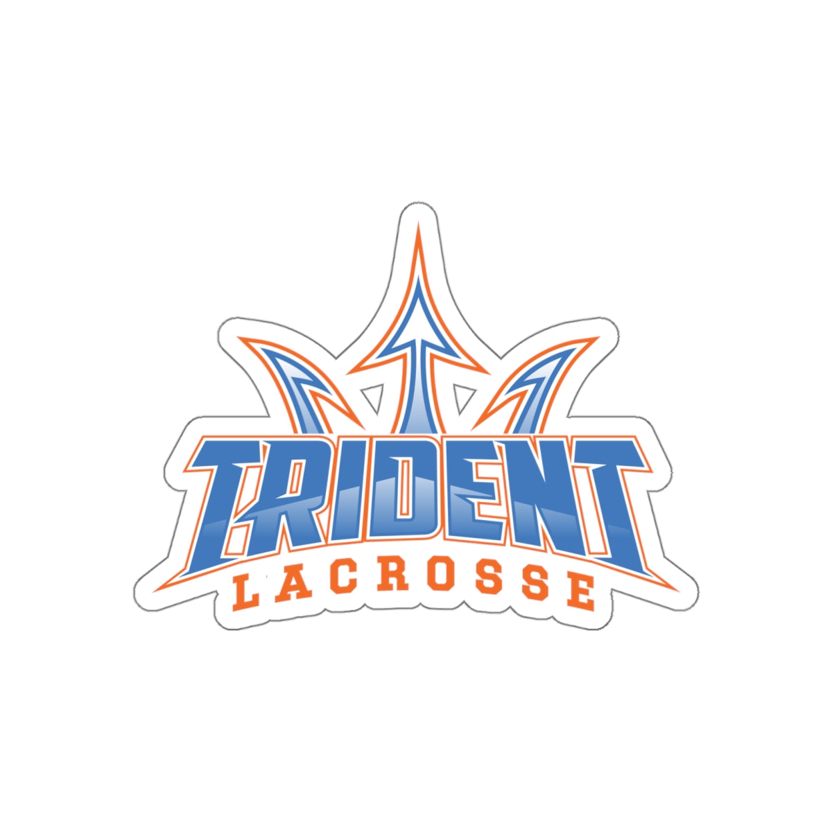 Trident Lacrosse Die-Cut Stickers