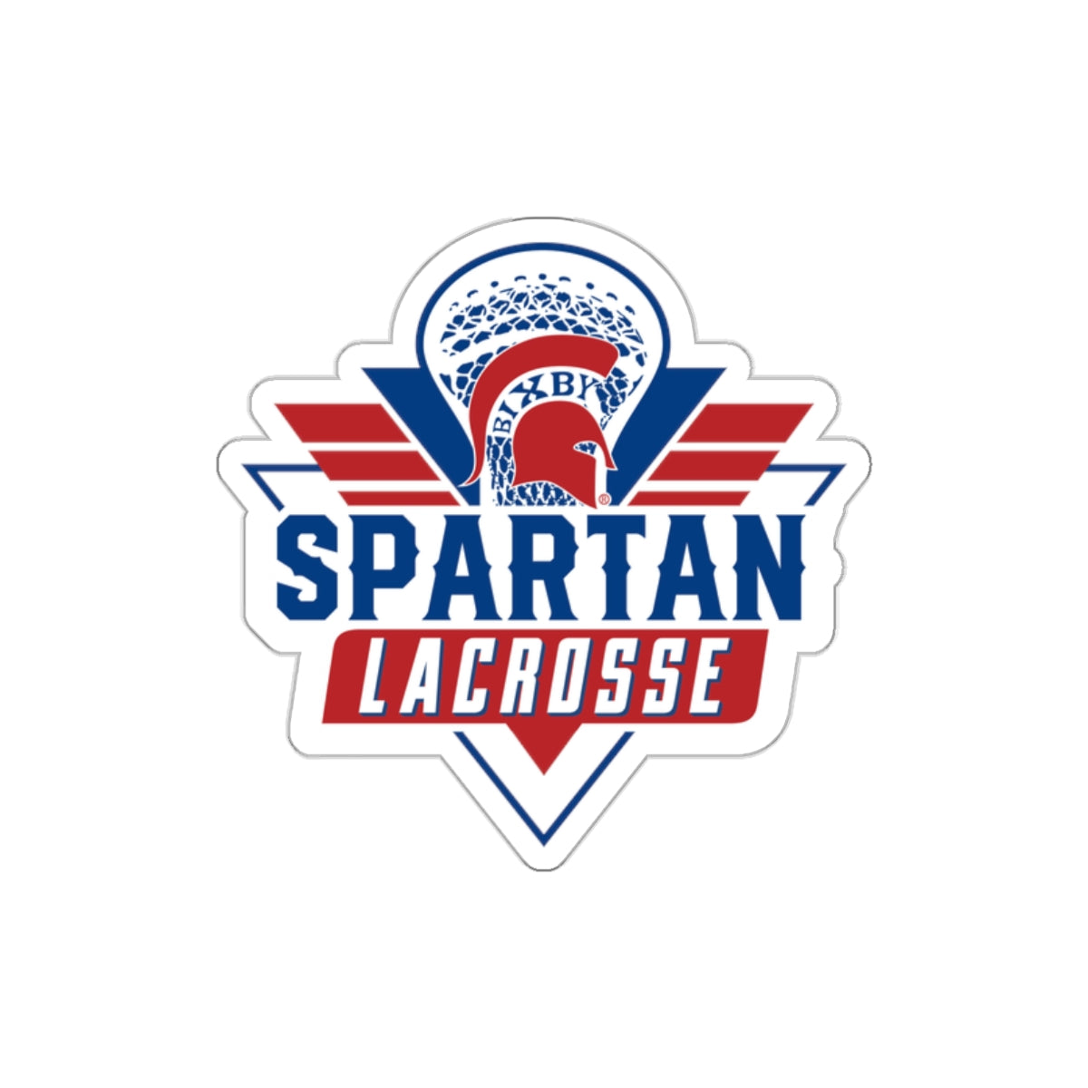 Bixby Spartan Lacrosse Die Cut Stickers