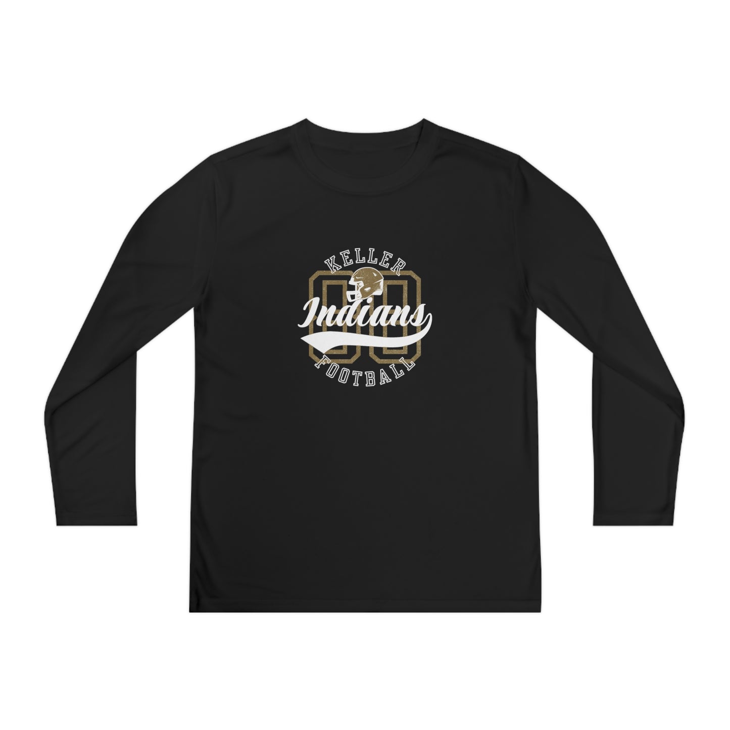 Youth Keller Football Sport-Tek Performance Long Sleeve Shirt