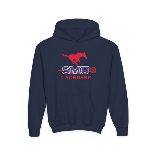 Youth SMU Lacrosse Heavy Blend Hoodie