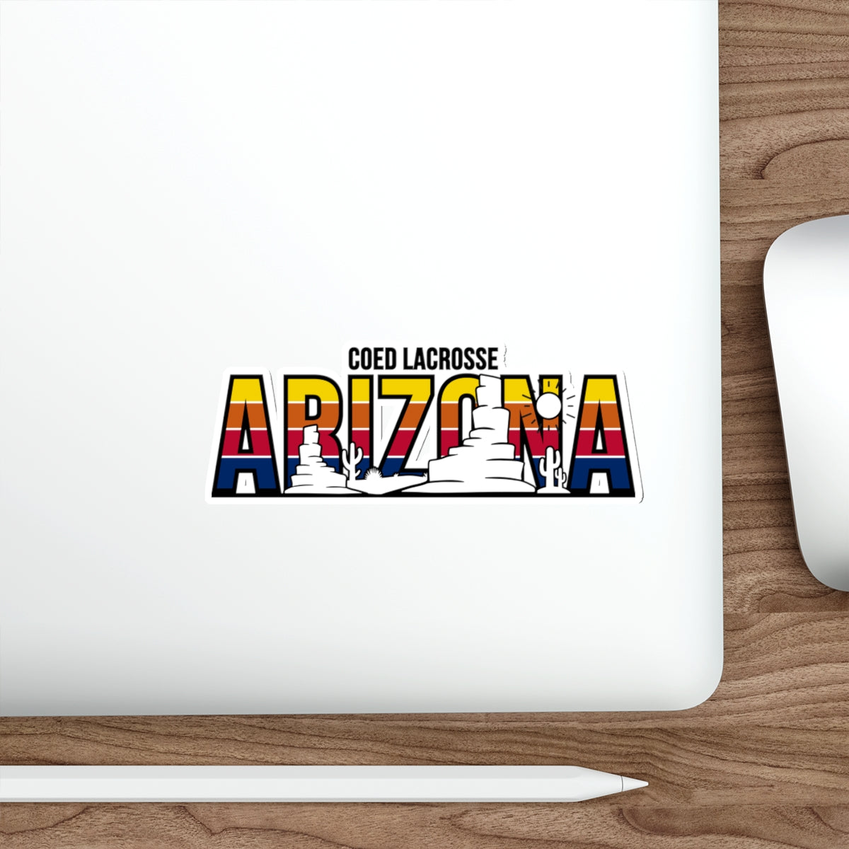 Coed Lacrosse Die-Cut Sticker