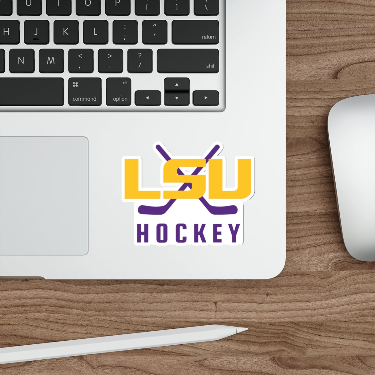 LSU Ice Hockey Die-Cut Sticker
