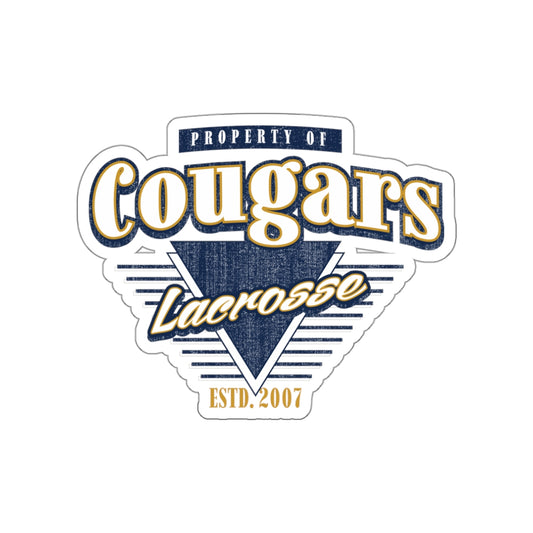 Evergreen Cougars Lacrosse Die-Cut Stickers