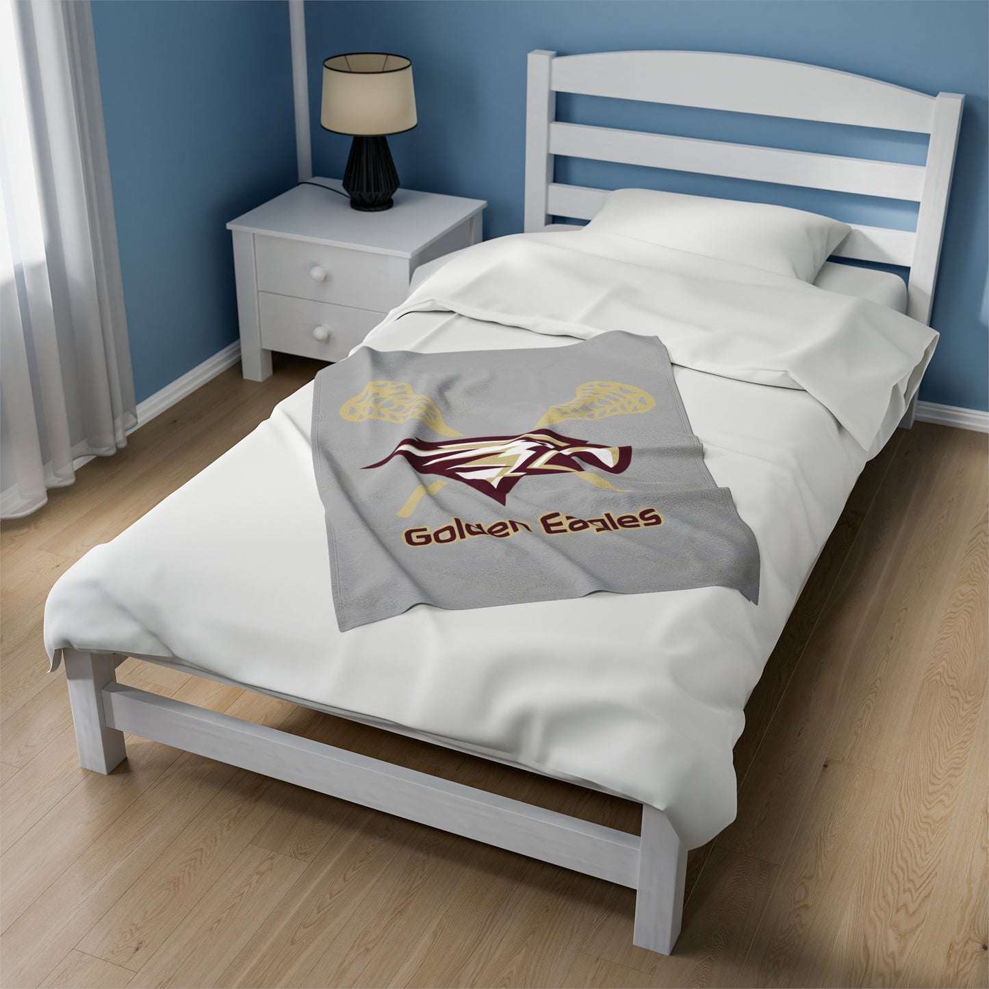 Maple Mountain Youth Lacrosse Velveteen Plush Blanket