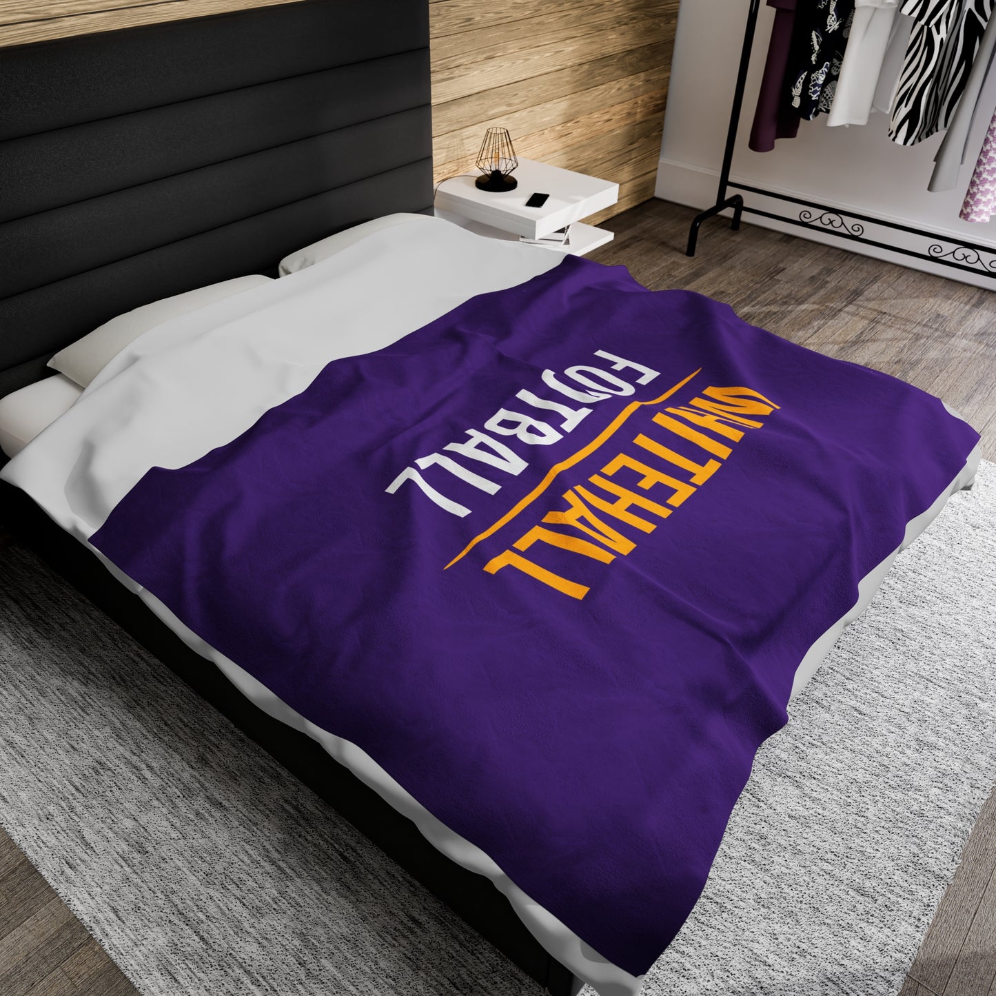 Whitehall Football Velveteen Plush Blanket (60" x 80")