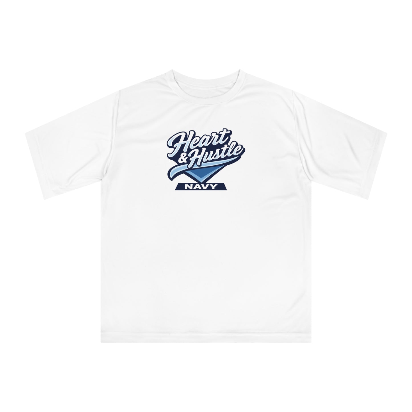 Adult Heart and Hustle Baseball Team 365 Performance T-shirt