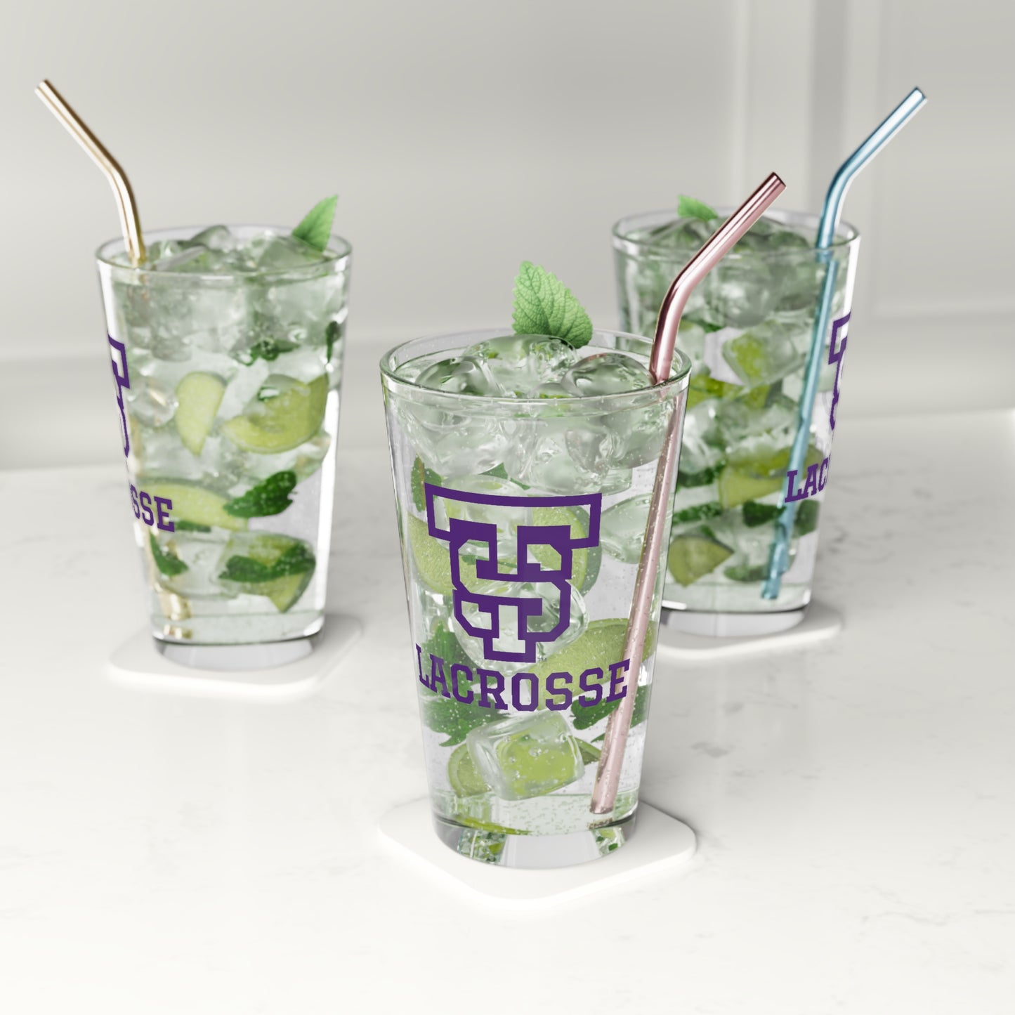 UST Lacrosse Pint Glass