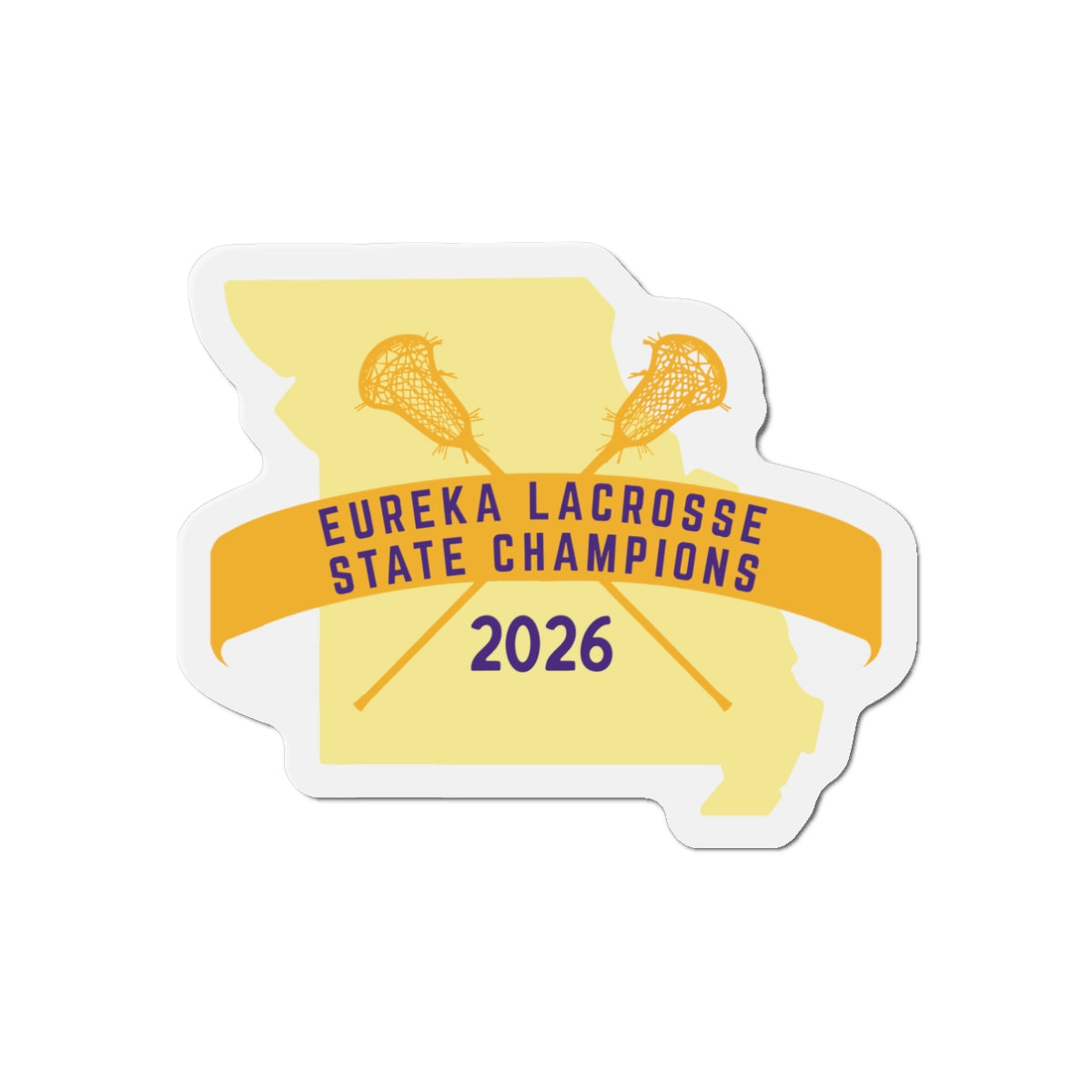 Eureka Girls Lacrosse Die-Cut Magnet