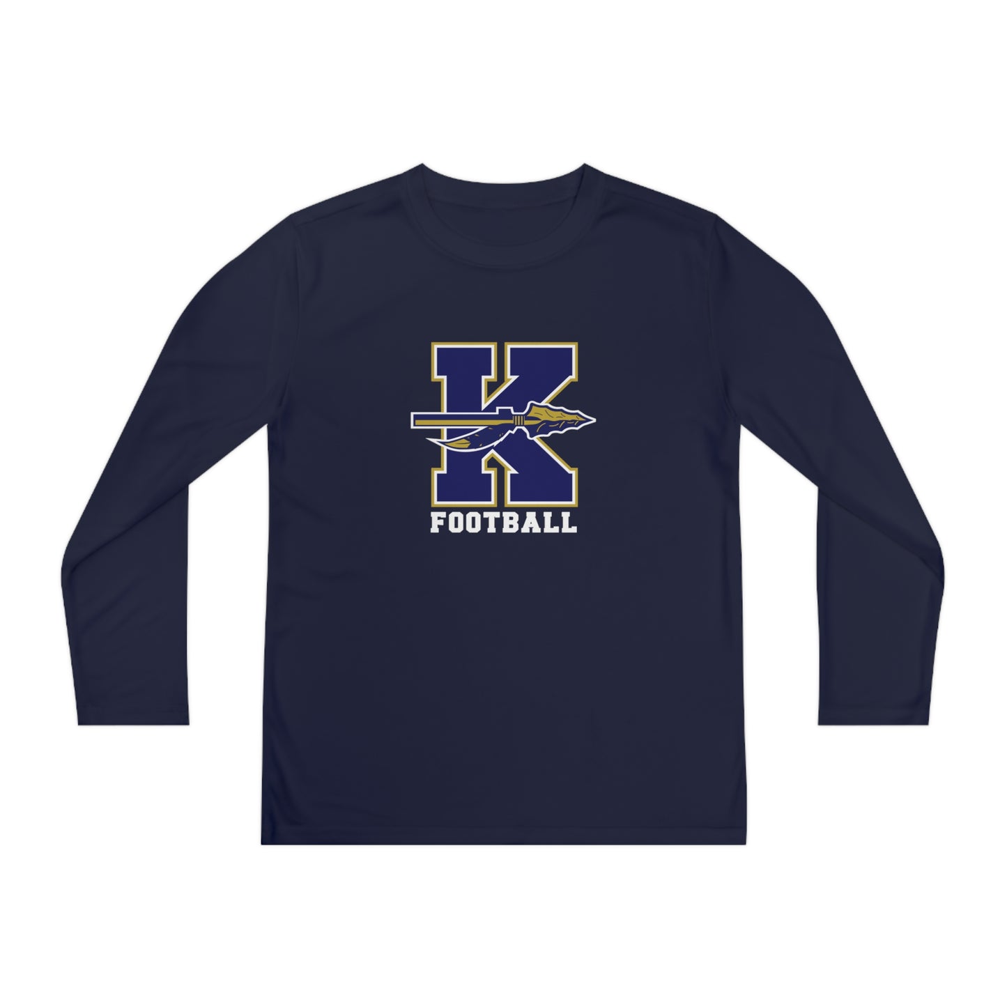 Youth Keller Football Sport-Tek Performance Long Sleeve Shirt