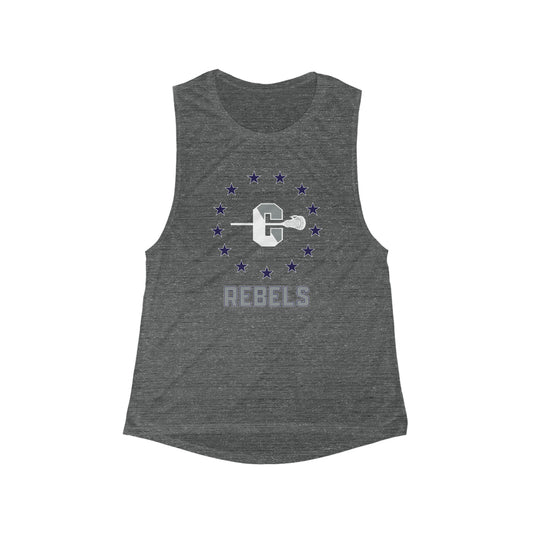 Women's Rebel Lax Bella + Canvas Flowy Scoop Sport Tank