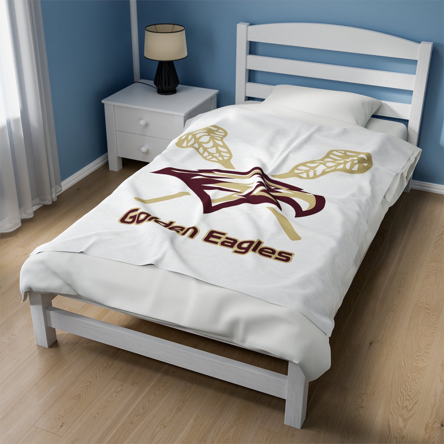 Maple Mountain Youth Lacrosse Velveteen Plush Blanket
