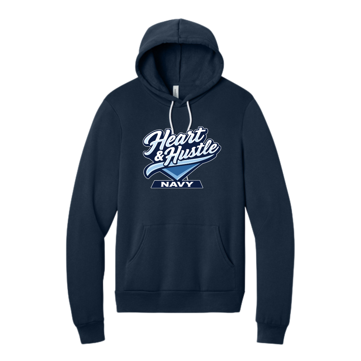 Adult Heart and Hustle Baseball Bella + Canvas Sponge Fleece Hoodie