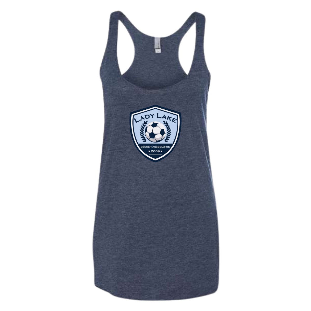 Women's Lady Lake Soccer Association Racerback Tank Top