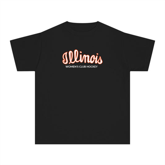 Youth Illinois Hockey Comfort Colors Garment Dyed T-Shirt