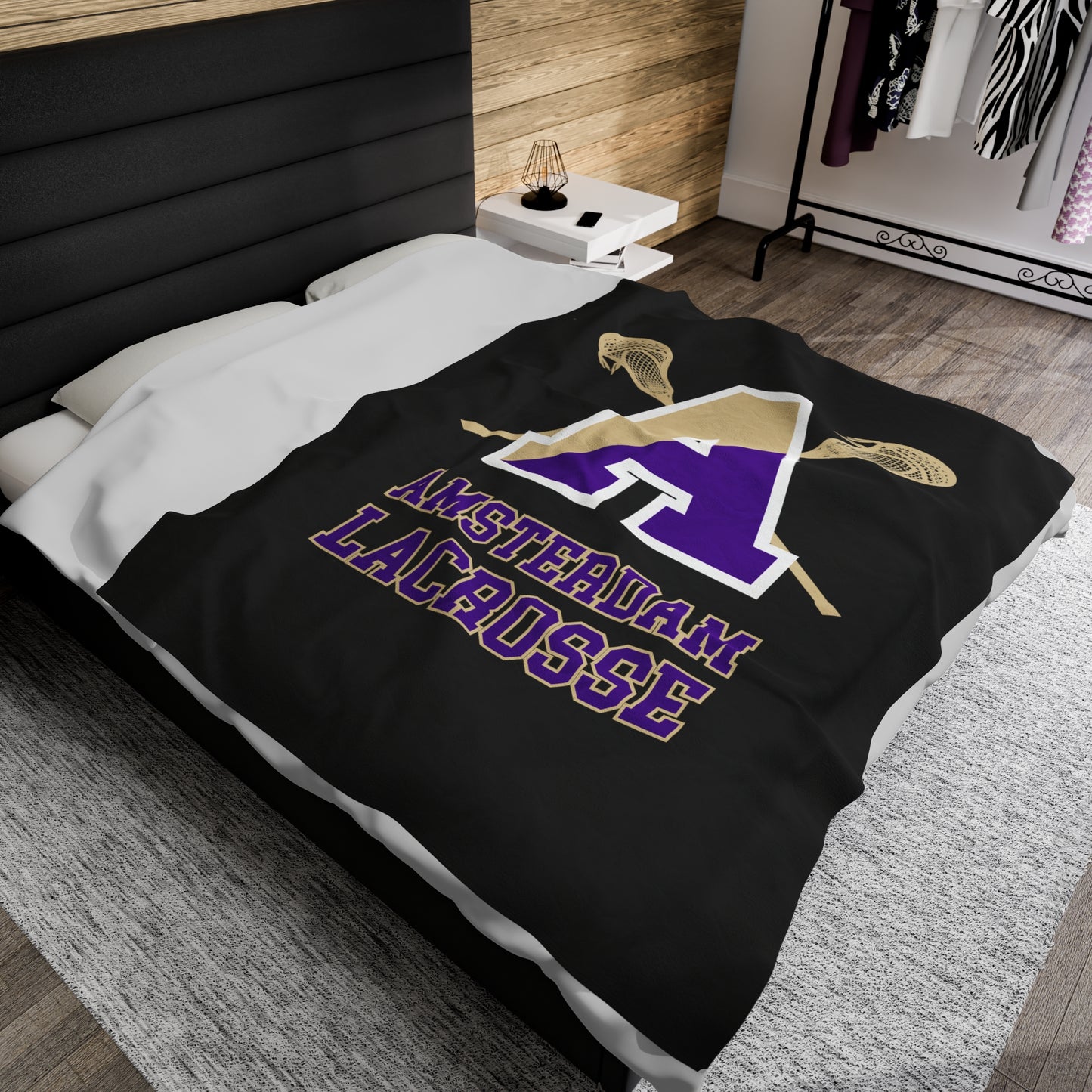 Amsterdam Lacrosse Velveteen Plush Blanket (60 x 80)