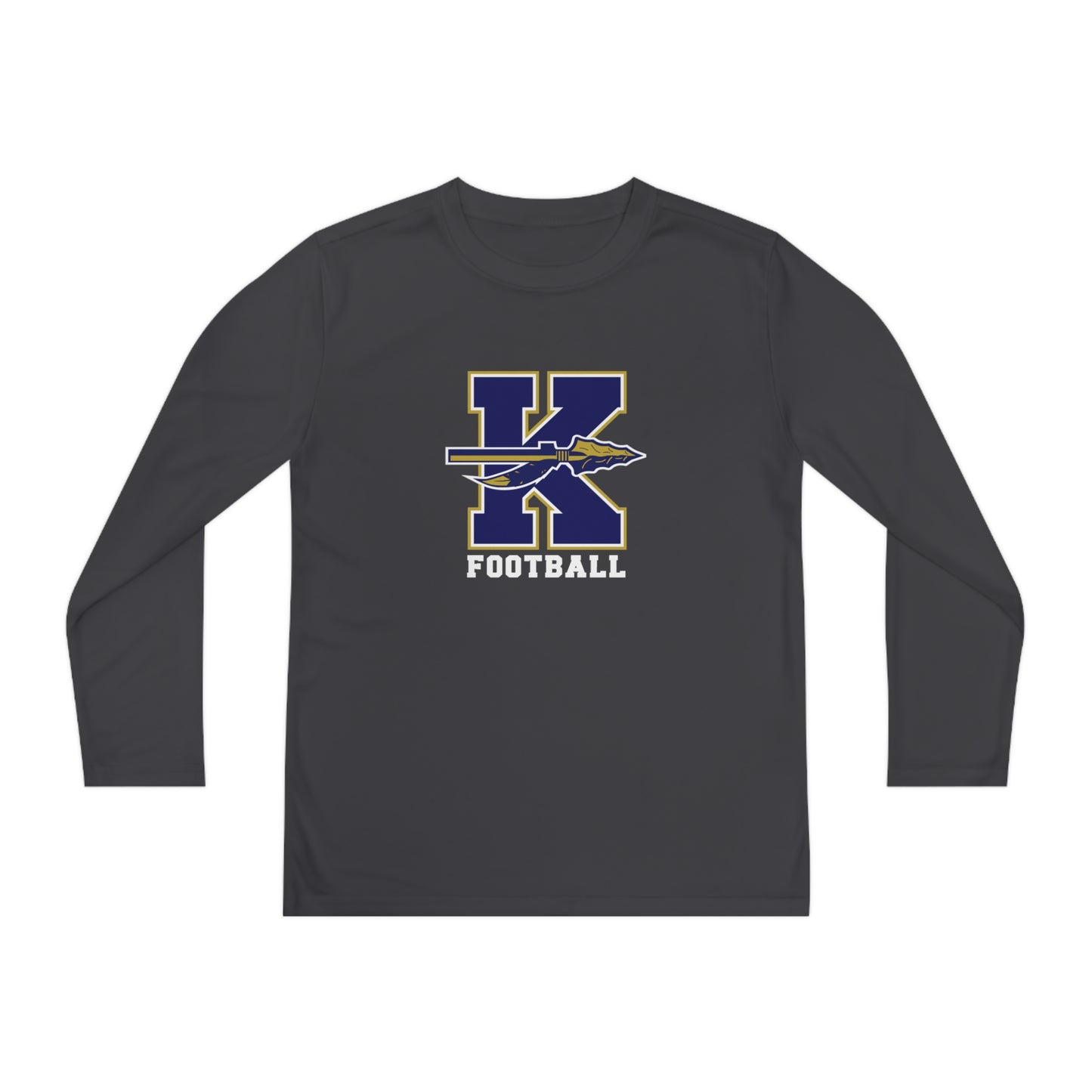 Youth Keller Football Sport-Tek Performance Long Sleeve Shirt