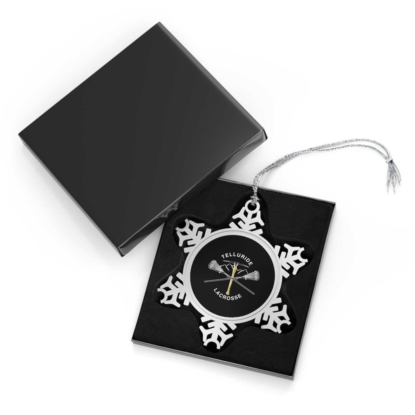 Telluride Lacrosse Pewter Snowflake Ornament