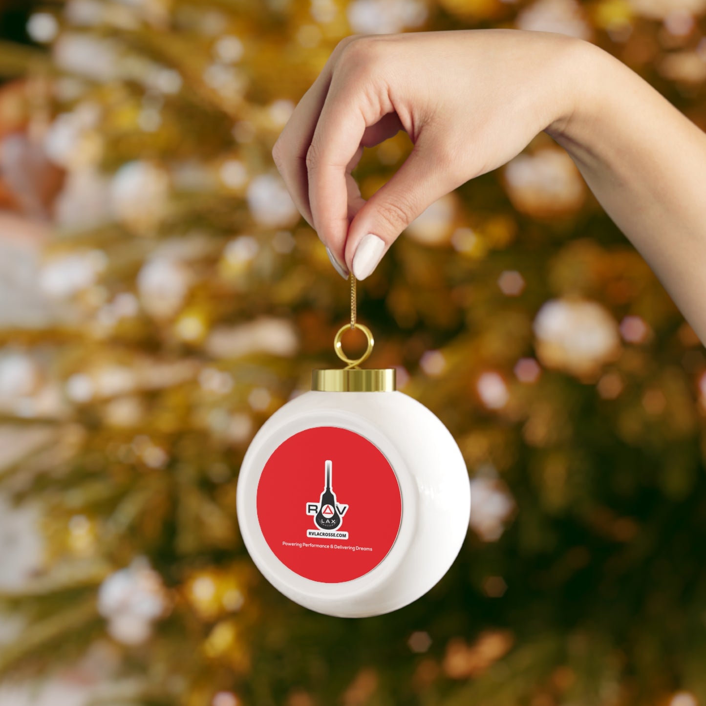 RV Lacrosse Christmas Ball Ornament