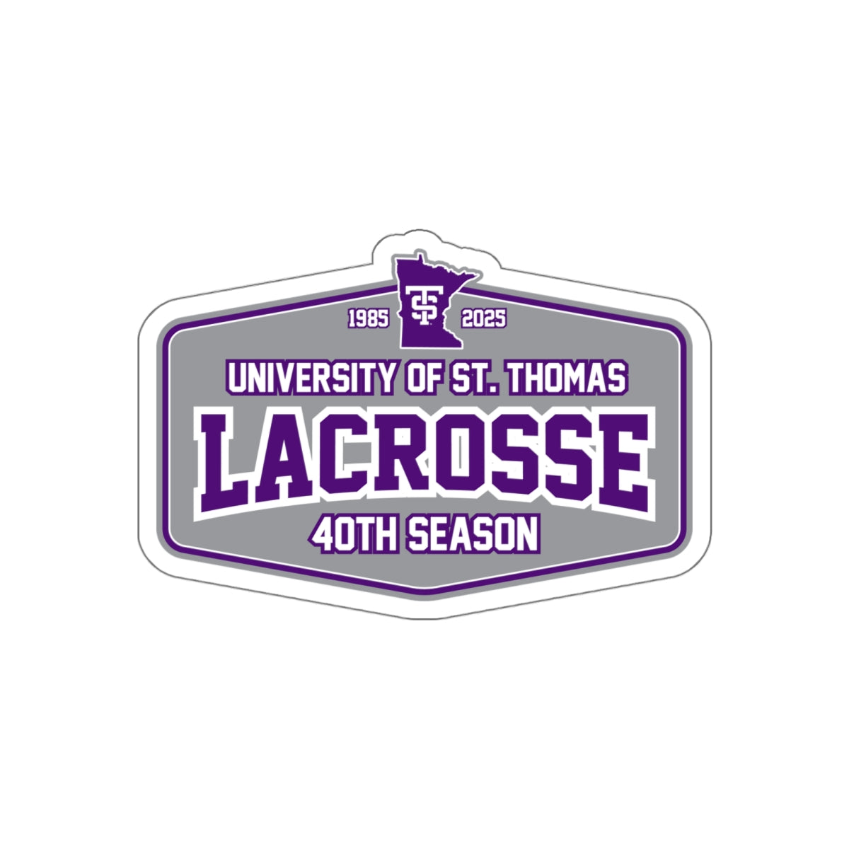 UST Lacrosse Die-Cut Sticker