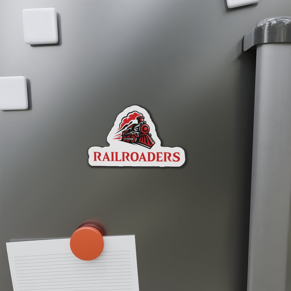 Railroaders Die-Cut Magnet