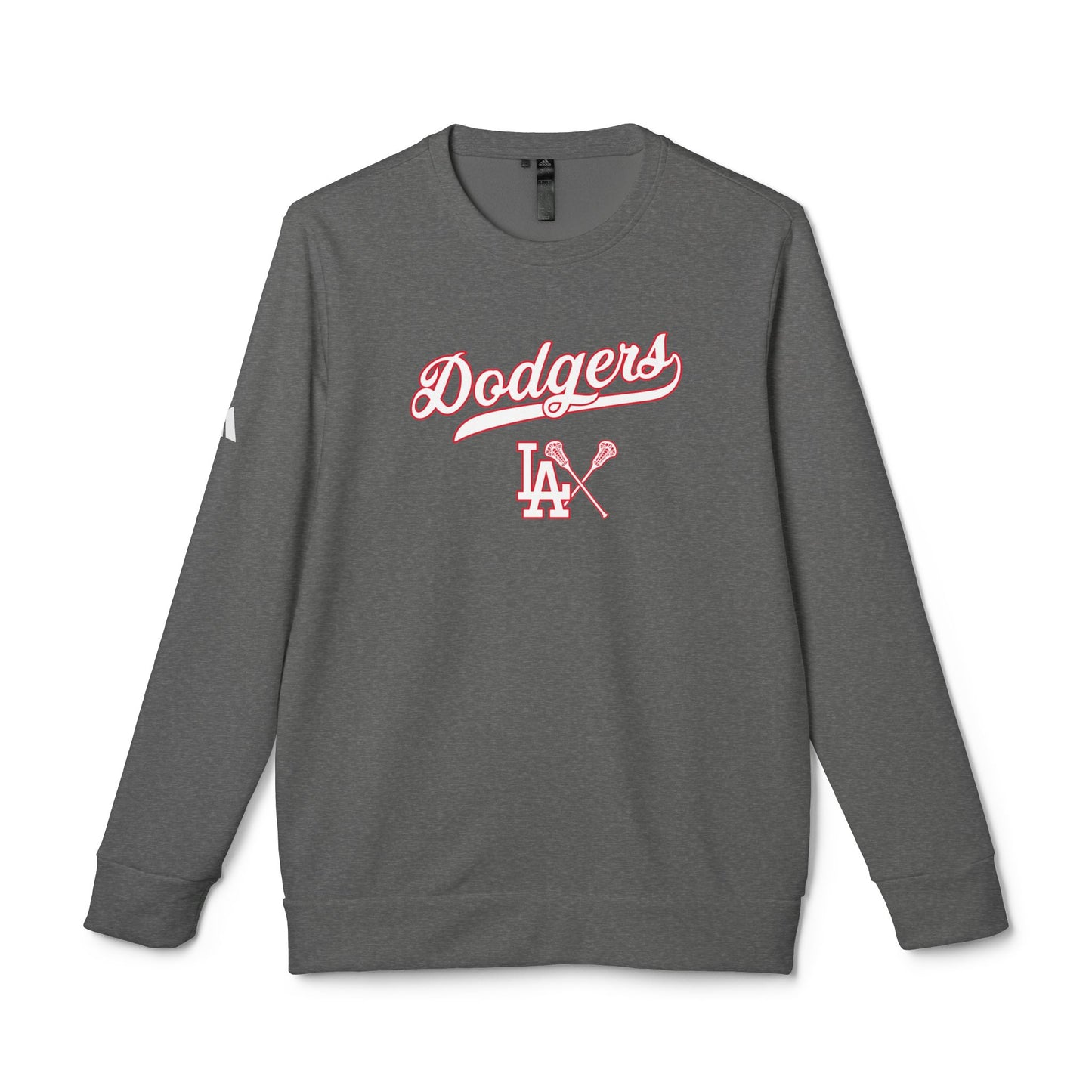Adult Dodgers Adidas Fleece Crewneck