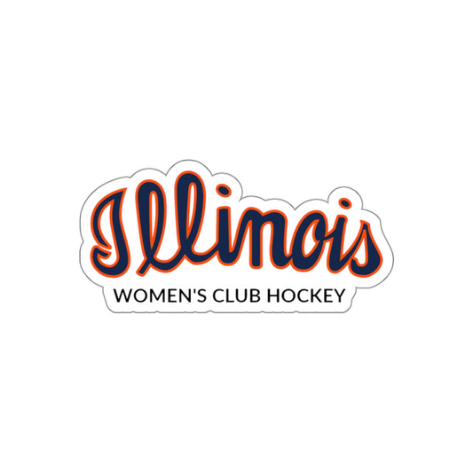 Illinois Women's Hockey Die-Cut Sticker