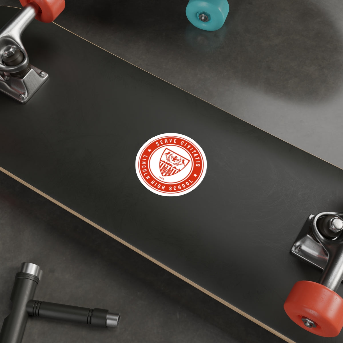 Lincoln Lacrosse Die-Cut Outdoor Sticker