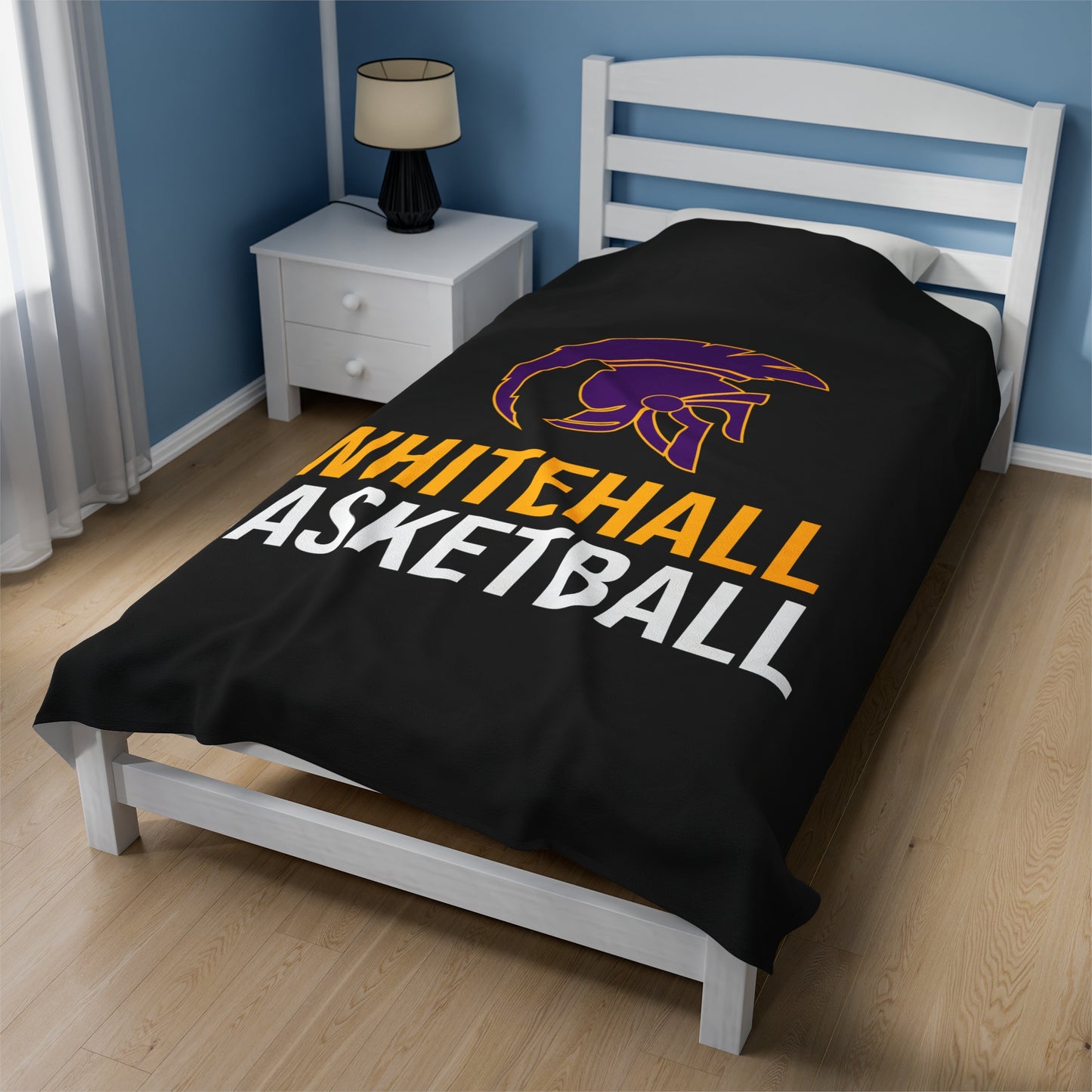 Whitehall Basketball Velveteen Plush Blanket (60" x 80")