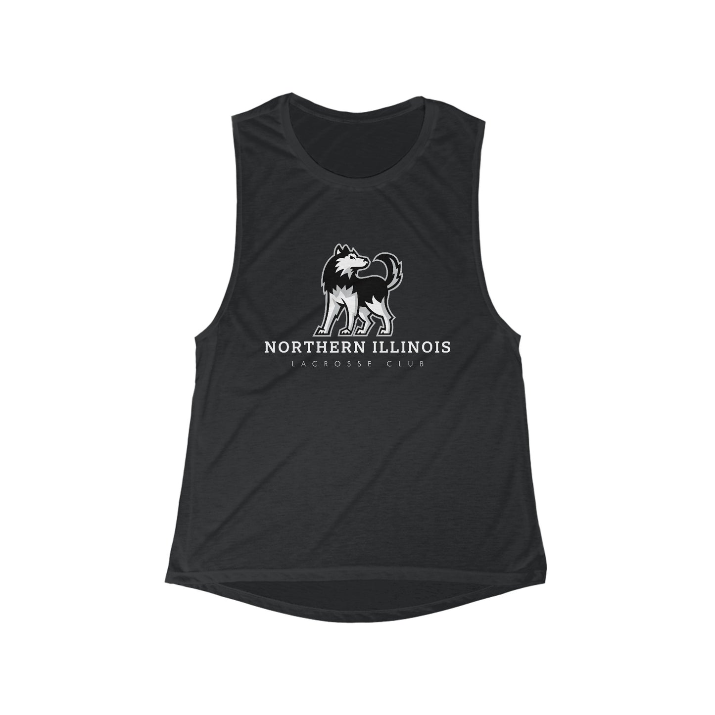 Women's NIU Lacrosse Flowy Scoop Muscle Tank