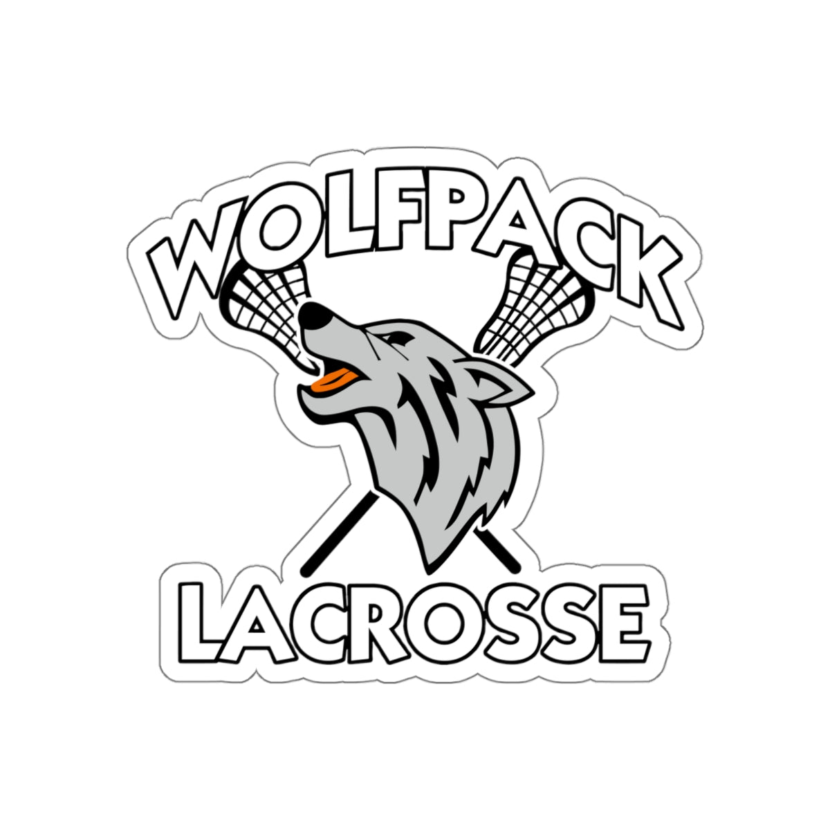 Wolfpack Lacrosse Die-Cut Sticker