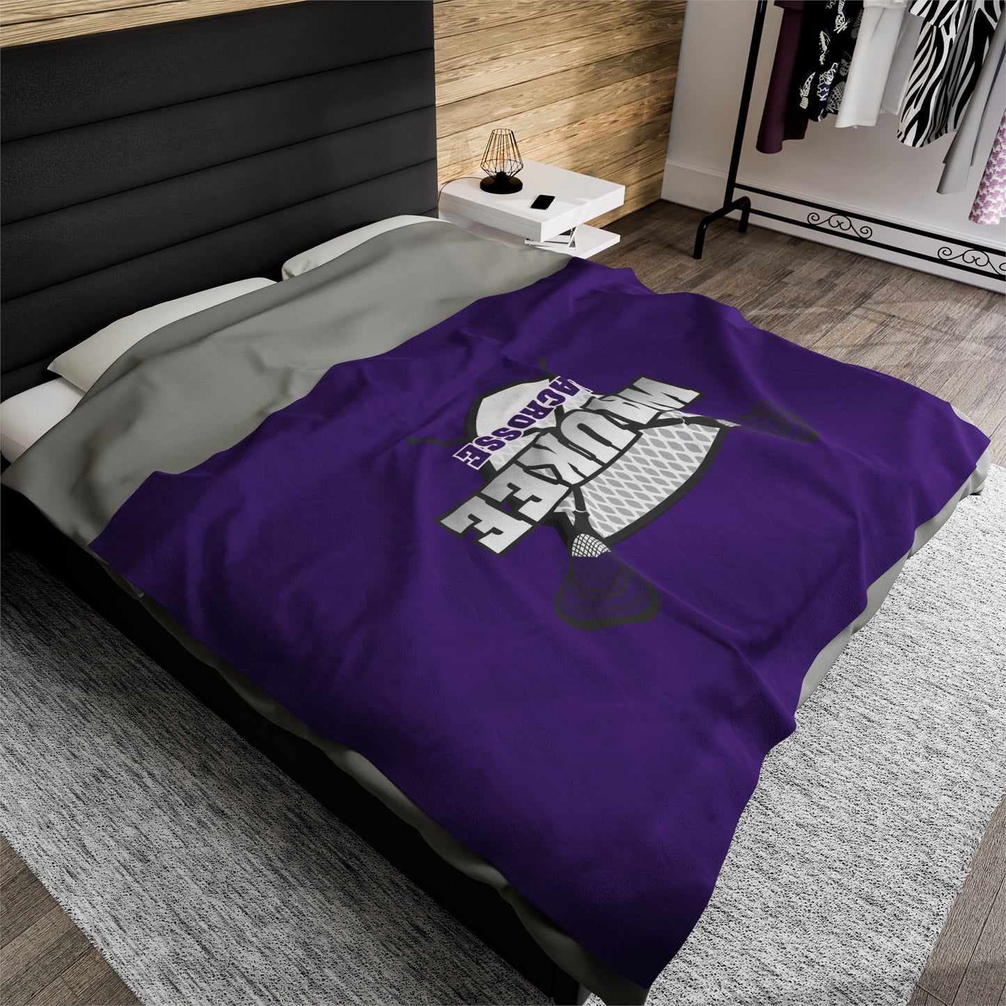 Waukee Lacrosse Velveteen Plush Blanket (60" x 80")