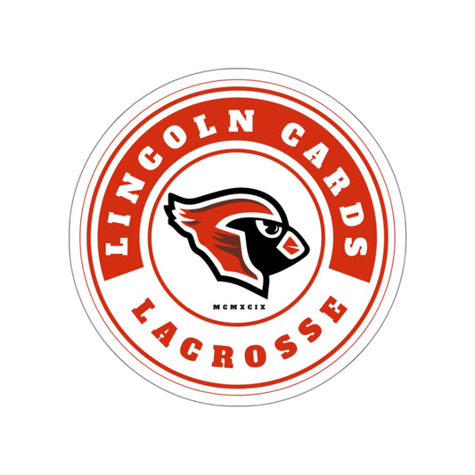 Lincoln Lacrosse Die-Cut Outdoor Sticker