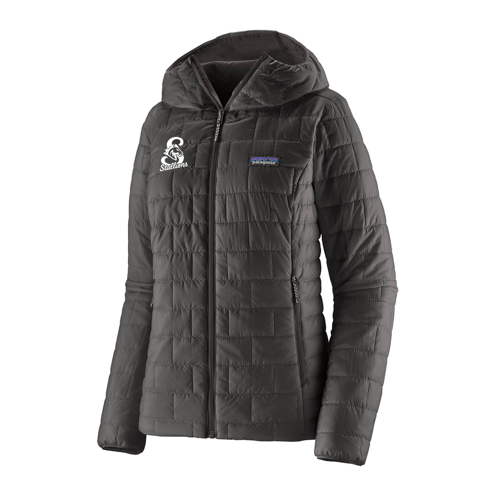 Women's Stallions Lacrosse Patagonia Nano Puff Hoody - Black - Horse S