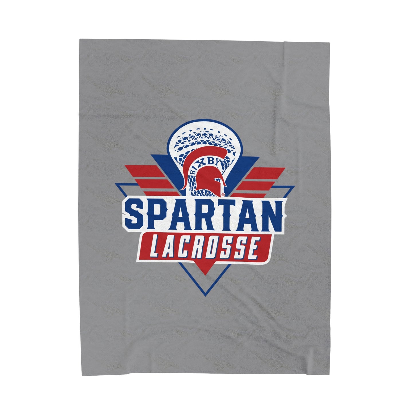 Bixby Spartan Lacrosse Velveteen Plush Blanket