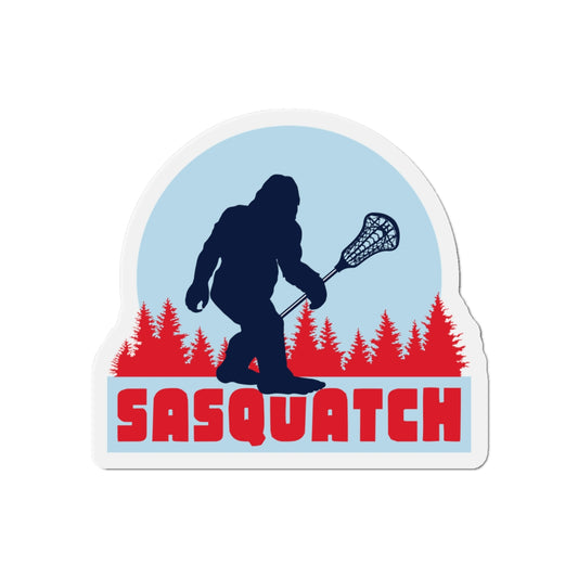 Sasquatch Lacrosse Die Cut Magnet