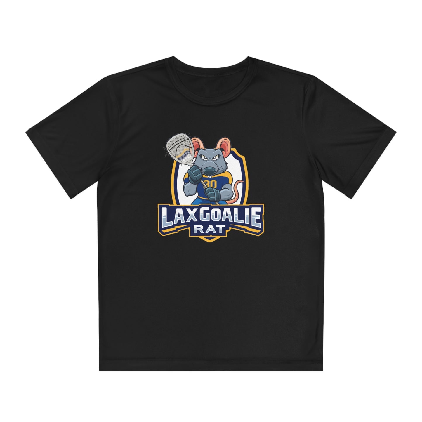 Youth Lax Goalie Rat Sports Sport-Tek Performance Tee
