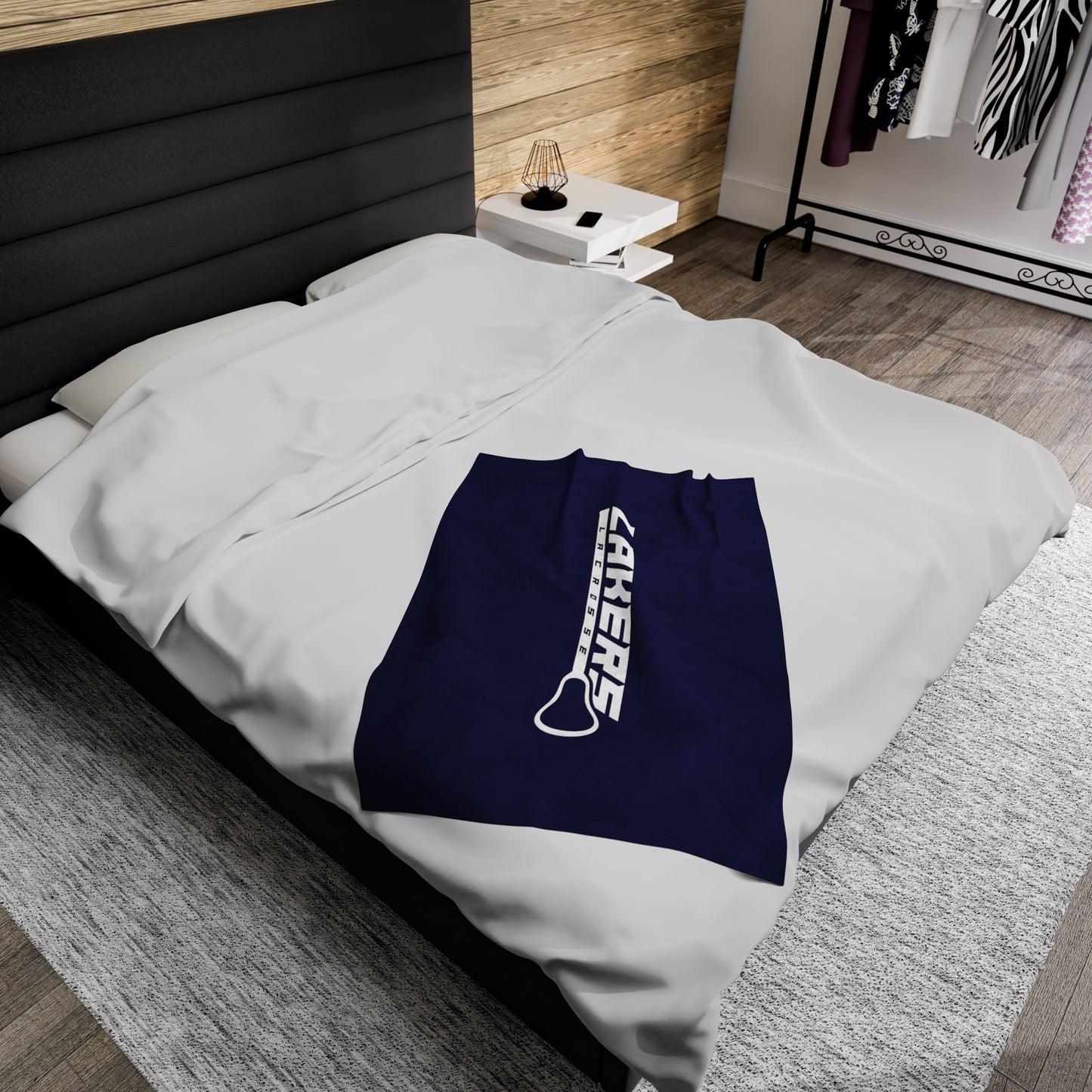 Prior Lake Boys Lacrosse Velveteen Plush Blanket