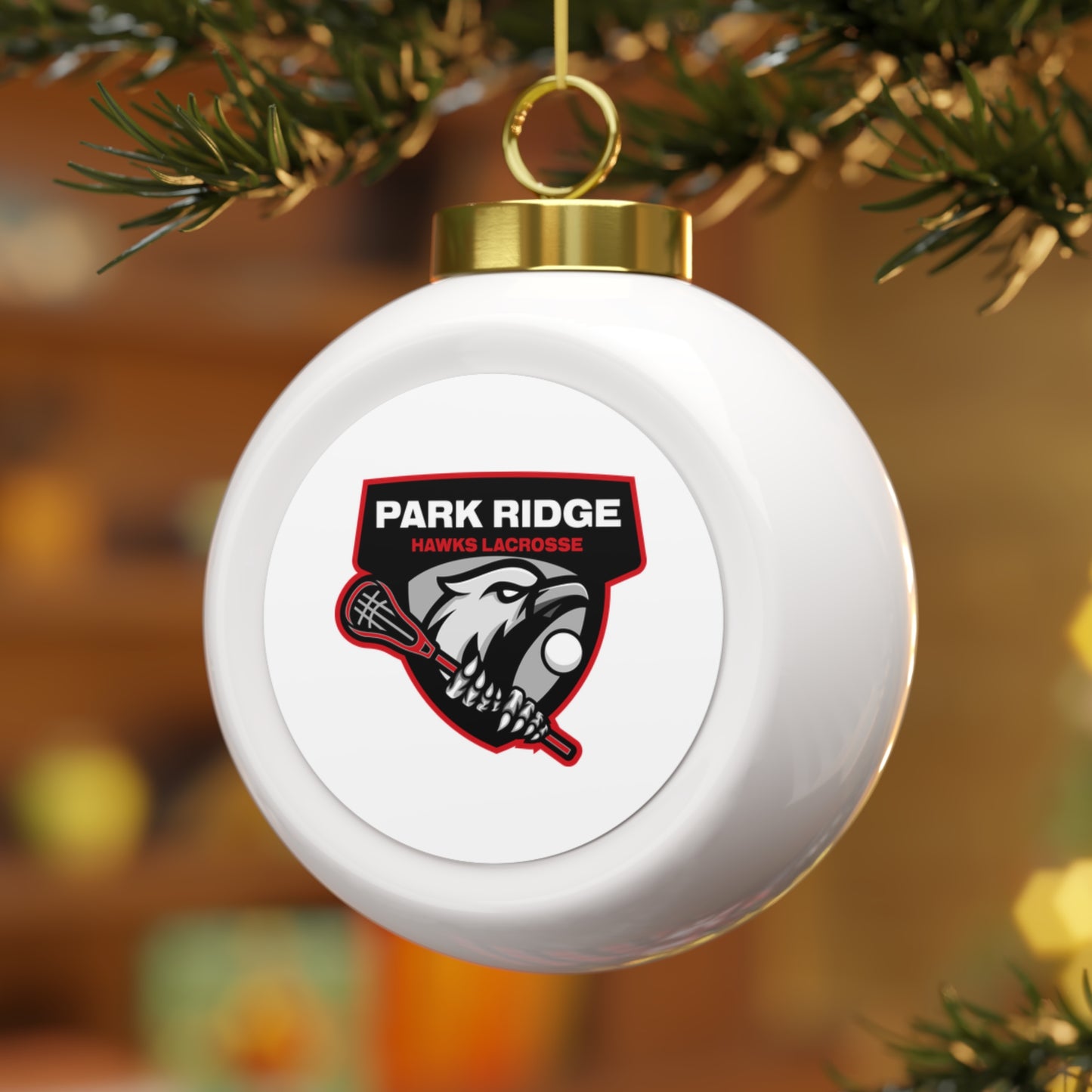 PR Lacrosse Christmas Ball Ornament