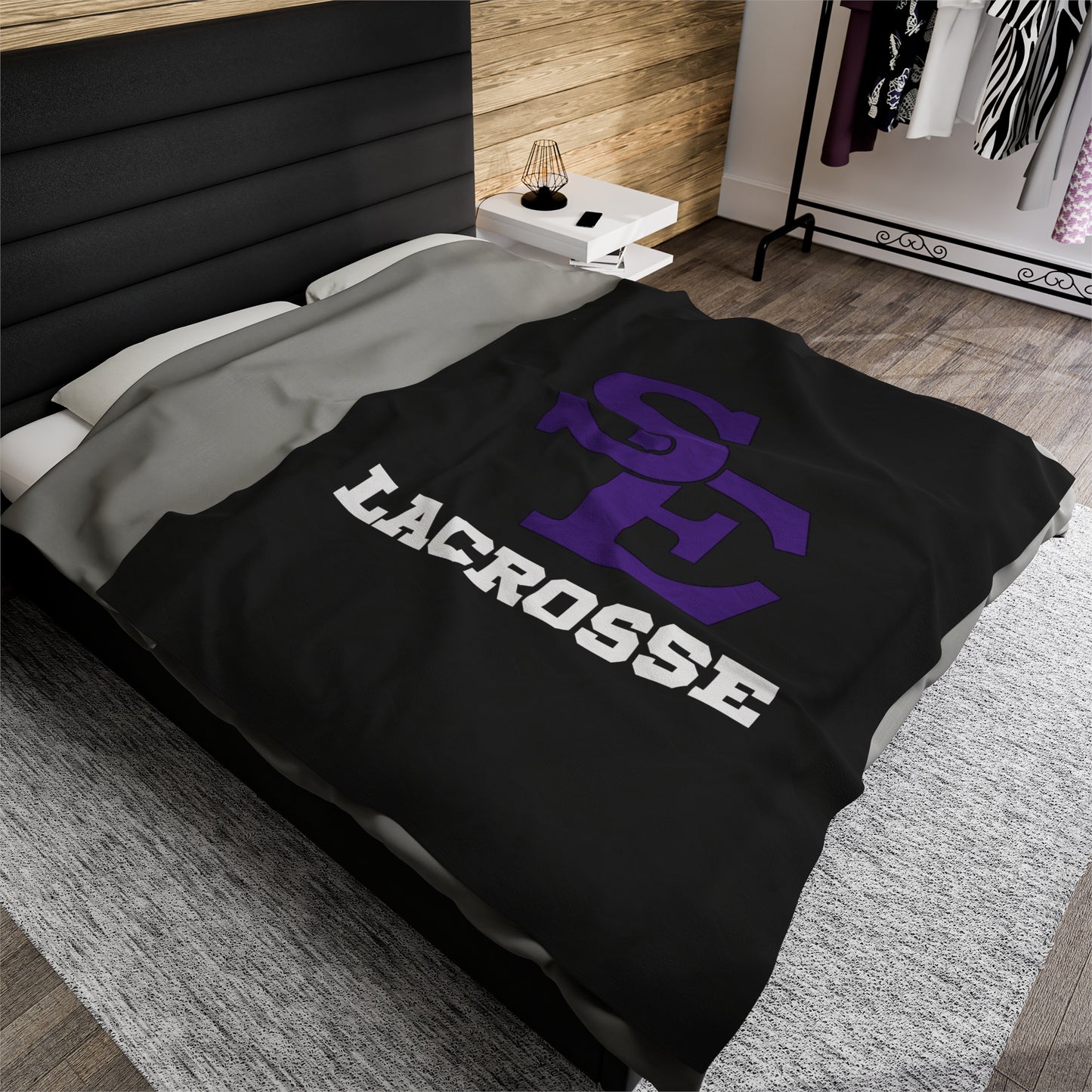 SE Lacrosse Velveteen Plush Blanket
