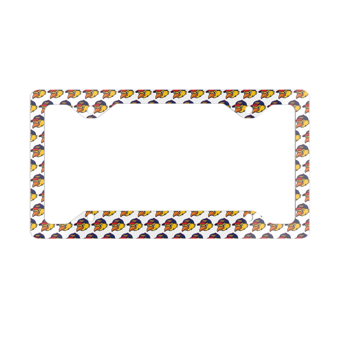 Mudhens Baseball Metal License Plate Frame