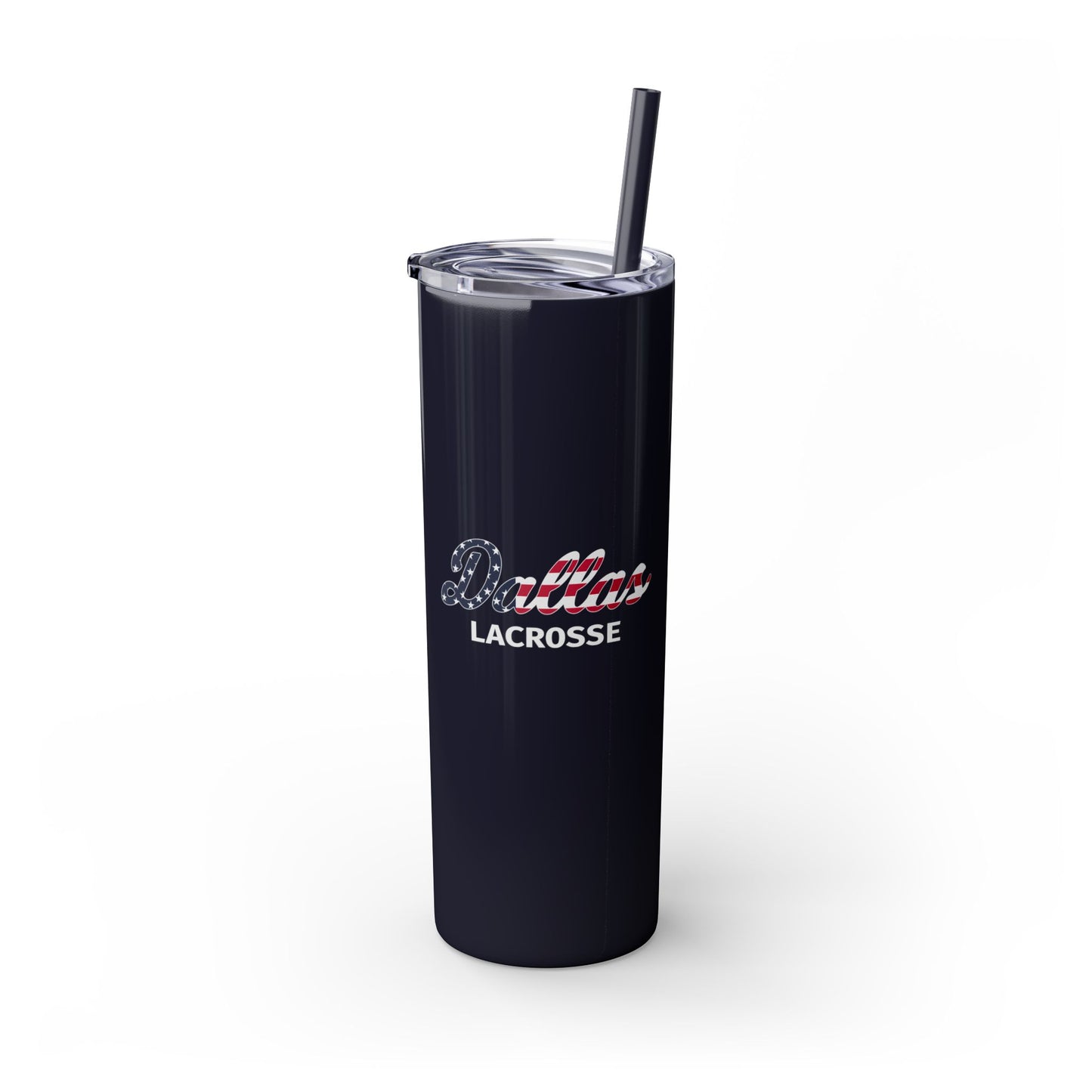 SMU Lacrosse Skinny Tumbler with Straw (20oz)