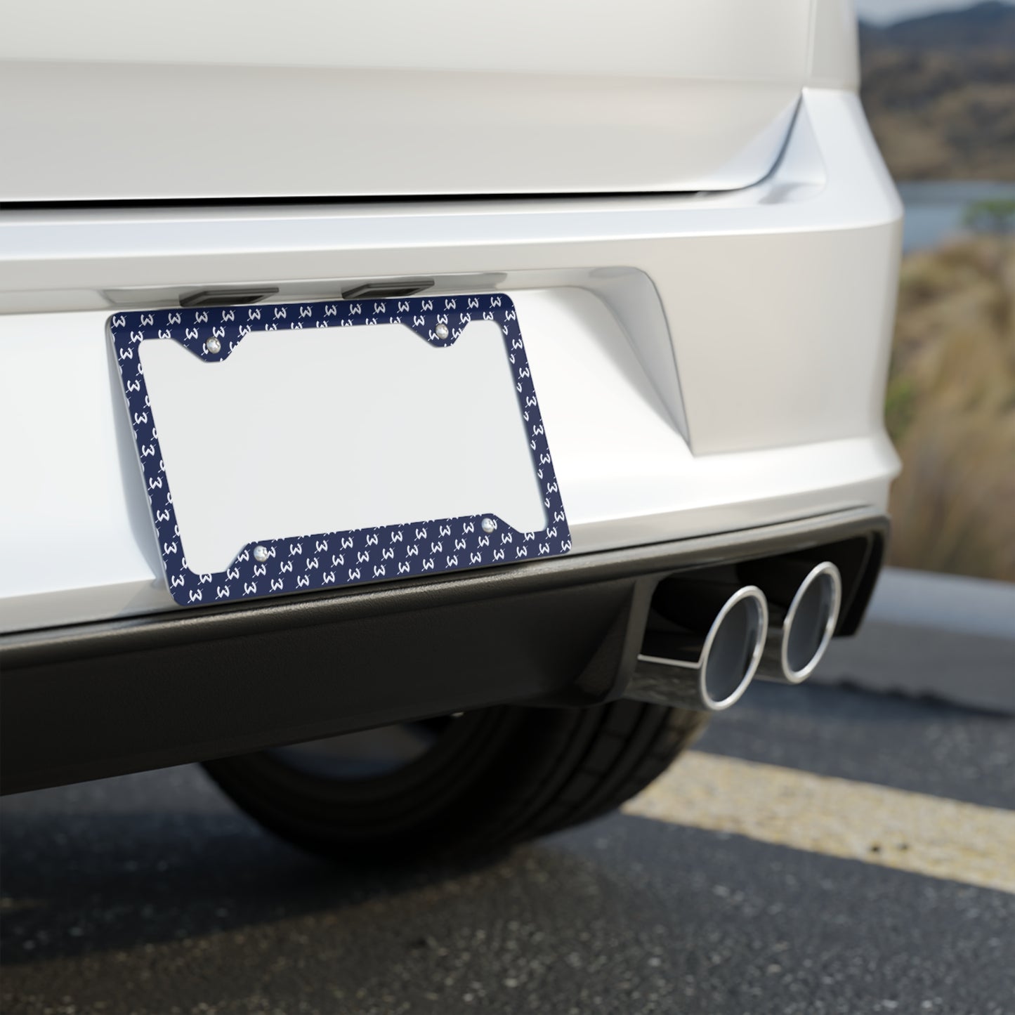 Wilton Lacrosse Metal License Plate Frame