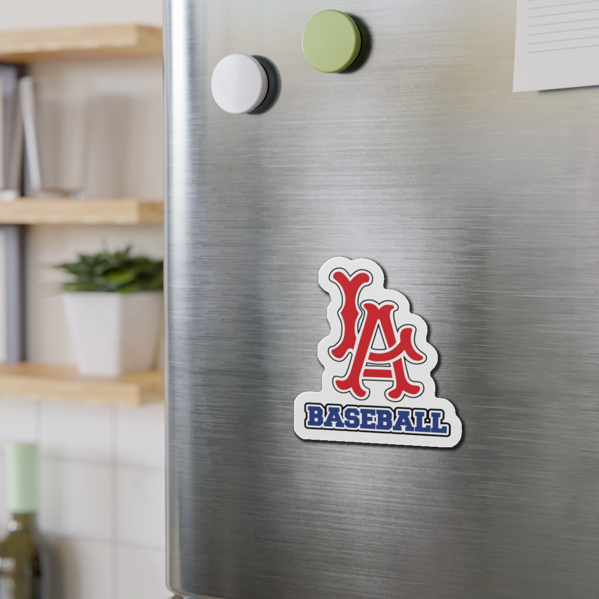 LA Baseball Die-Cut Magnet