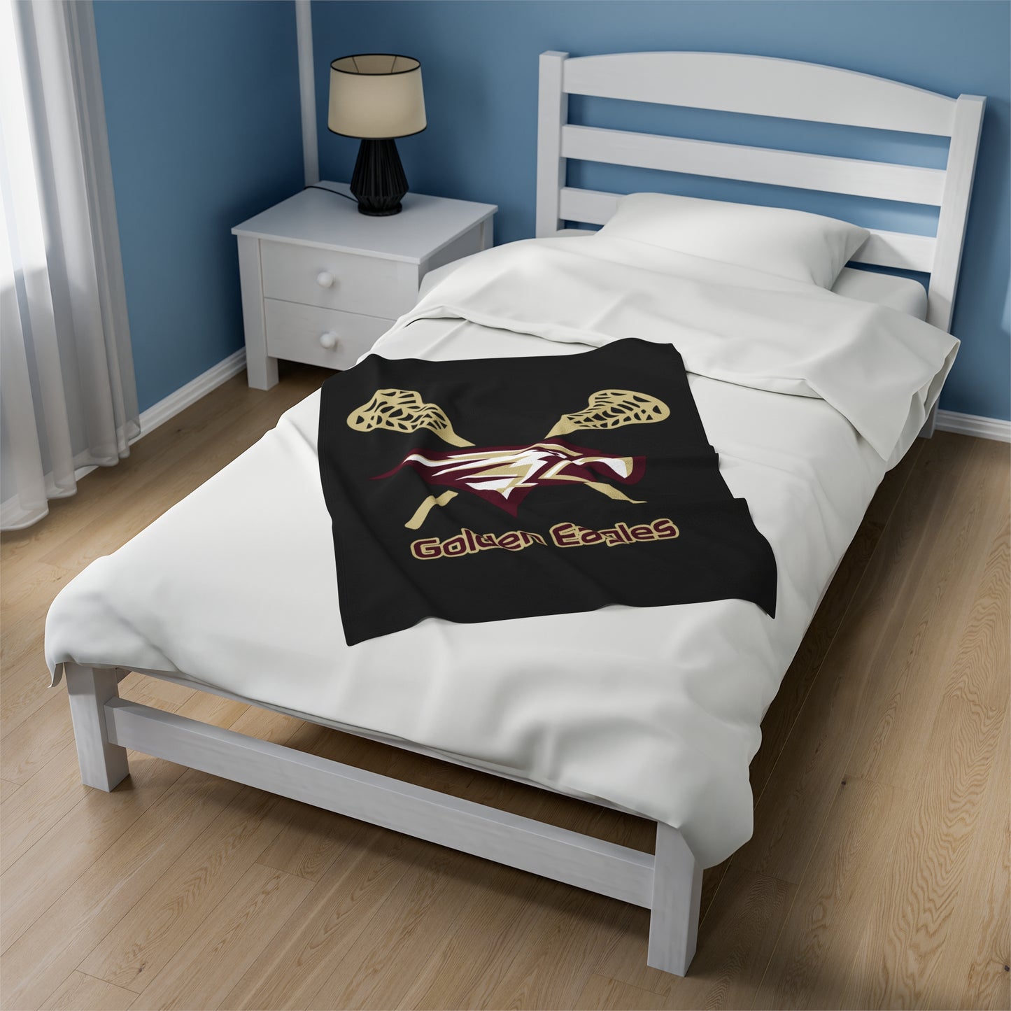 Maple Mountain Youth Lacrosse Velveteen Plush Blanket