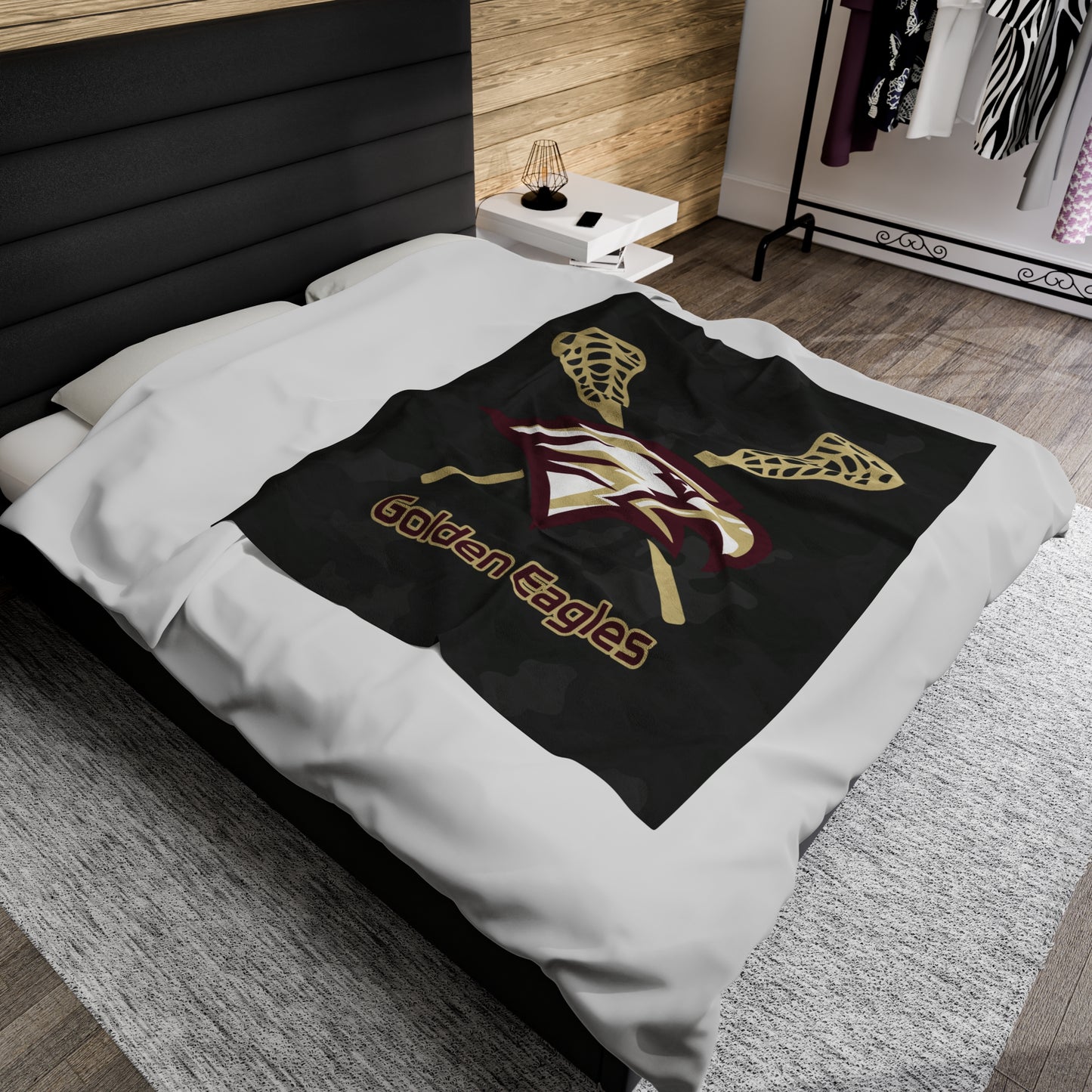 Maple Mountain Youth Lacrosse Velveteen Plush Blanket