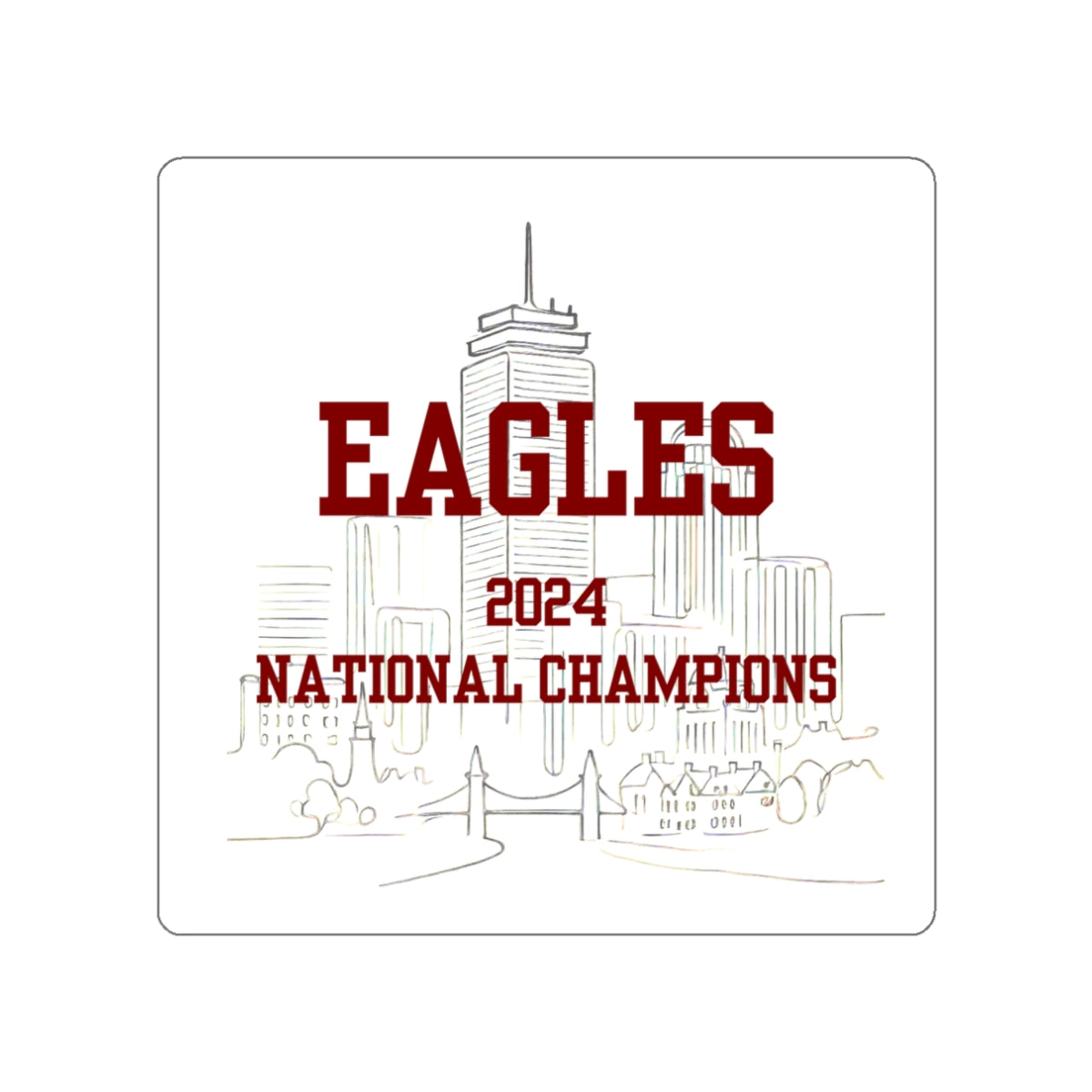 Eags Lacrosse Die Cut Stickers